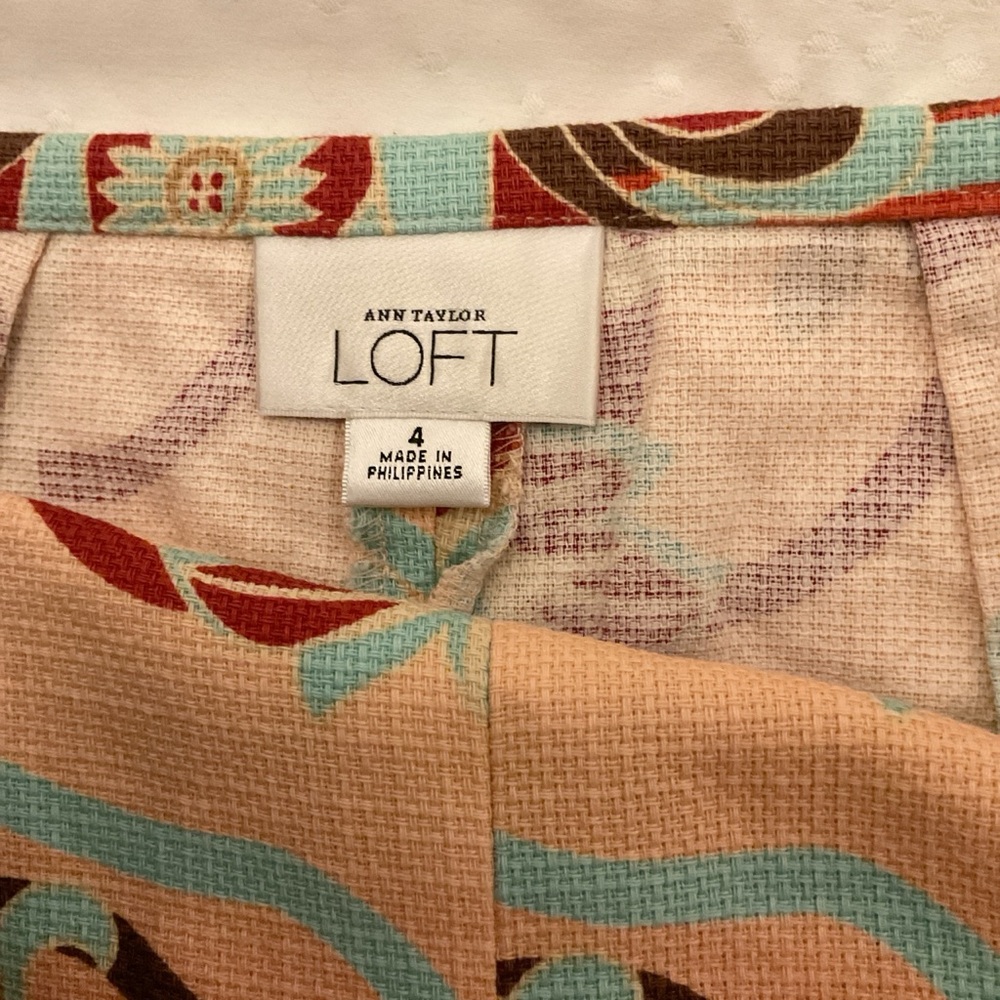 LOFT Multicolor Patterned Skirt - Picture 2 of 2